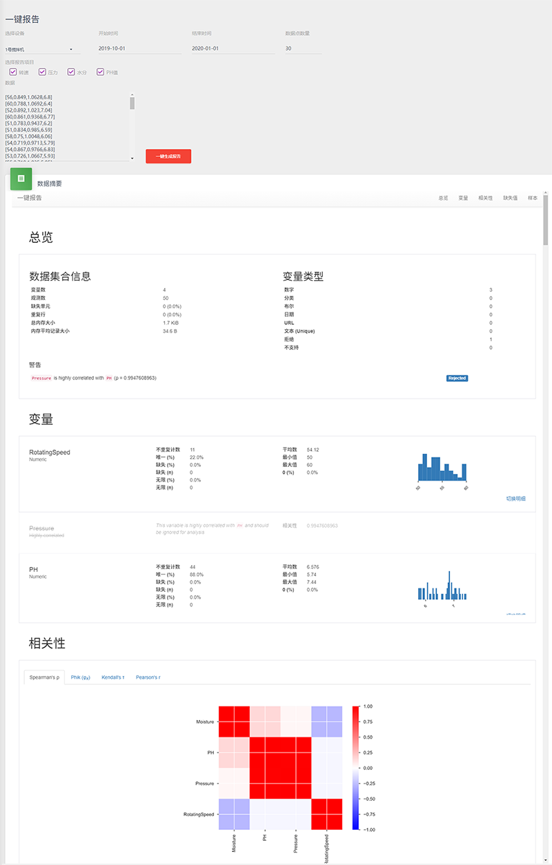 在线一键分析报告